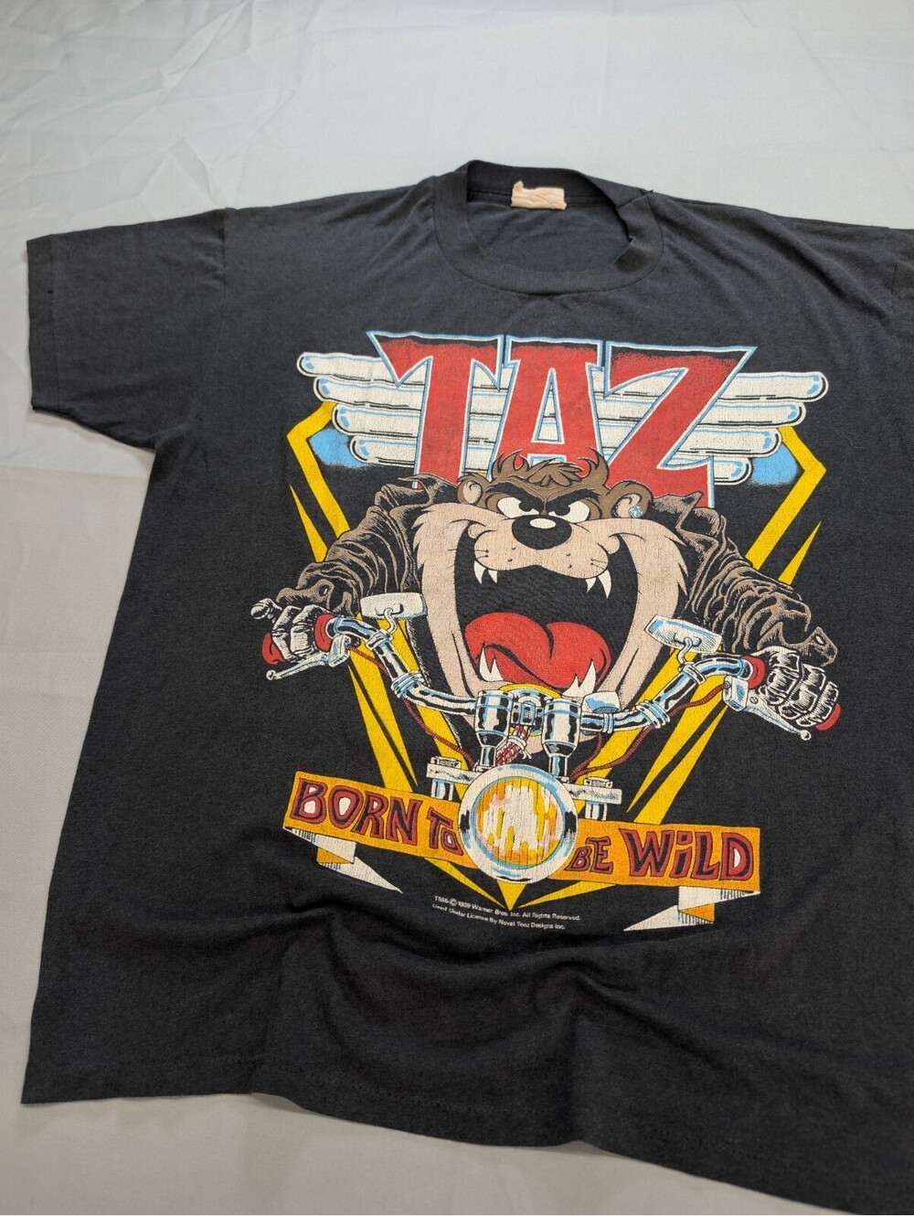 Vintage Taz Born To Be Wild Shirt 1989 Novel Teez 80s Medium